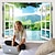 cheap Landscape Tapestry-Window Landscape Wall Tapestry Art Decor Blanket Curtain Picnic Tablecloth Hanging Home Bedroom Living Room Dorm Decoration Polyester Lake Rive Forest Mountain