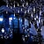 זול חוט נורות לד -אורות גשם נופלים אורות מקלחת מטאור אורות חג המולד 50 ס&quot;מ צינור 240 נוריות טיפת גשם טיפת קרח אורות מחרוזת לעצי חג המולד קישוט ליל כל הקדושים החג