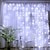 levne LED pásky-2ks 3 * 3 m 300 led 31V nízkonapěťová opona řetězec světla teplá bílá bílá 8 režimů nový design svatební vánoční svatební dekorace žádný elektrický šok bezpečnější zahradní nádvoří dekorace lampa