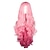 billige Kostymeparykk-cosplay kostyme parykk syntetisk parykk krøllet midtdel parykk lang rosa+rødt syntetisk hår 28 tommer herrefest rosa
