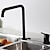 preiswerte Drehbar-Einhand-Küchenarmatur, schwarz 2-Loch weit verbreitet lackierte Messing-Küchenarmatur mit heißem und kaltem Wasser