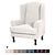cheap Wingback Chair Cover-2 Piece Sofa Cover High Stretch Jacquard Fabric Furniture Slipcover Stay in Place Soft Spandex Form Fit Wing Back Armchair Slipcovers Skid Resistance Machine Washable