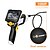 cheap Microscopes &amp; Endoscopes-Portable Dual Lens Handheld Endoscope 4.3Screen Inspection Camera with 6 LED 8mm Industrial Digital Endoscopy With 32GB TF Card