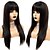 cheap Synthetic Trendy Wigs-Synthetic Wig kinky Straight with Baby Hair Wig Very Long Natural Black Synthetic Hair 68~72 inch Women&#039;s Synthetic Black