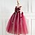 cheap Dresses-Kids Girls&#039; Dress Rainbow Jacquard Mesh Patchwork Red Maxi Sleeveless Flower Vintage Cute Dresses New Year Regular Fit