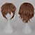 cheap Costume Wigs-Synthetic Wig Curly Asymmetrical Wig Short Light Brown Green White Purple Black Synthetic Hair 12 inch Women‘s Anime Cosplay Cool Black Halloween Wig