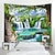 cheap Landscape Tapestry-Beautiful wooden ladder waterfall scenery tapestry hanging cloth background cloth decorative cloth hanging cloth