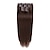 voordelige Clip-in haarextensions-Klem In / Op Haarextensions Remy mensenhaar 7 stuks pak Recht Haarextensions