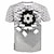 baratos T-shirts Homem com Estampado 3D-Homens Camiseta Gráfico 3D Decote Redondo Verde Branco Roxo Rosa Dourado Manga Curta Tamanho Grande Casual Imprimir Blusas / Verão / Verão