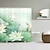 preiswerte Duschvorhänge Top Verkauf-Schöner weißer Lotus-Digitaldruck, wasserdichter Stoff, Duschvorhang für Badezimmer, Wohnkultur, bedeckte Badewannenvorhänge, mit Haken