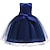 cheap Party Dresses-Kids Girls&#039; Dress Solid Colored Flower Tulle Dress Wedding Party Layered Tulle Mesh Blue Red Fuchsia Knee-length Sleeveless Cute Dresses Summer 2-12 Years / Lace / Bow