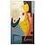 cheap People Paintings-100% Hand painted Pablo Picasso Style Oil Painting on Canvas Cuadros Posters Wall Picture for Living Room Decor Rolled Without Frame