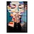 abordables Pinturas de personas-Pintura al óleo pintada a colgar Pintada a mano Vertical Abstracto Paisaje Contemporáneo Moderno Sin marco interior  (sin marco)