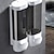 billiga Tvåldispenser-schampo dispenser för dusch, badrumsautomat för flytande tvål väggmonterad för kök och hotell plast och rostfritt stål 500ml duschgel dispenser 1st