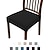 זול כיסוי כיסא אוכל-2 יחידות כיסוי מושב כיסא אוכל מתיחה כיסא כיסוי החלקה שחור רך רגיל צבע אחיד עמיד רחיץ מגן ריהוט למסיבה בחדר אוכל