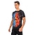 abordables Camisetas 3D de hombre-Men&#039;s T shirt Shirt Graphic Flame Print Short Sleeve Daily Tops Round Neck Purple Gray Gold / Summer