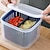 Χαμηλού Κόστους Βάζα &amp; Κουτιά-χωρισμένη κουτί αποθήκευσης κουζίνας για ψυγείο κουζίνας ειδικά φρούτα και λαχανικά στραγγίγματος τζίντζερ σκόρδο