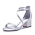 ieftine Pantofi de Mireasă-Pentru femei pantofi de nunta Pantofi de mireasa Blocați călcâiul Vârf deschis minimalism Satin Fermoar Negru Alb Cristal