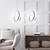 cheap Island Lights-1-Light 2Pcs LED Mini Pendant Light Hanging Lamp Single Design Nordic Style Ring Design Aluminium Chrome for Dining Living Room Kichten Lighting
