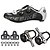 baratos Sapatos de Ciclismo-SIDEBIKE Adulto Sapatilhas de Ciclismo com Travas &amp; Pedal Tênis para Ciclismo Fibra de Carbono Almofadado Ciclismo Preto Homens Sapatos para Ciclismo / Malha Respirável