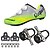 baratos Sapatos de Ciclismo-SIDEBIKE Adulto Sapatilhas de Ciclismo com Travas &amp; Pedal Tênis para Ciclismo Fibra de Carbono Almofadado Ciclismo Verde Homens Sapatos para Ciclismo / Malha Respirável