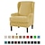 Χαμηλού Κόστους Κάλυμμα πολυθρόνας με ψηλή πλάτη-πτερύγιο κάλυμμα καρέκλας ελαστικό κάλυμμα καναπέ ελαστικό κάλυμμα καναπέ με κάλυμμα μαξιλαριού απλό συμπαγές χρώμα μαλακό ανθεκτικό