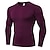 cheap Running Tops-YUERLIAN Men&#039;s Long Sleeve Compression Shirt Running Shirt Tee Tshirt Top Athletic Spandex Quick Dry Moisture Wicking Breathable Fitness Gym Workout Running Jogging Sportswear Solid Colored Blue Gray