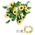 cheap Artificial Flower-Led 2.4M Artificial Sunflower Garland Silk Fake Flowers Ivy Leaf Plants Home Decor Flower Wall Wreath 240Cm/98“,Fake Flowers For Wedding Arch Garden Wall Home Party Decoration