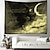 cheap Halloween Wall Tapestries-Halloween Decorations Tapestry Witch Moon Night Creepy Wall Hanging Photograph Backdrop Blanket Curtain Home Bedroom Living Room Decoration