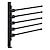 cheap Towel Bars-Matte Black Towel Bar with Hook,Self Adhesive Wall Mounted Swing Arm Contemporary Aluminum Multi Rods Towel Bar 1PC