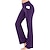 cheap Women&#039;s Active Pants-Women&#039;s Yoga Pants Side Pockets Bootcut Tights Tummy Control Butt Lift 4 Way Stretch Purple Army Green Dark Gray Yoga Fitness Gym Workout Winter Sports Activewear High Elasticity / Breathable