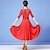 olcso Latin tánc ruházat-latin tánc ruha csipke rojtos bojt hasított ízület női edzés teljesítmény 3/4 hosszú ujjú magas csipke tejszál