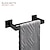 abordables Toalleros de barra-soporte de toallero para baño, barra de torre de acero inoxidable, accesorios de hardware de baño montados en la pared, barra de torre de 30-60 cm (negro/cromo/dorado/níquel cepillado)