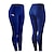 cheap Running Tights &amp; Leggings-Women&#039;s Running Tights Leggings Compression Pants Street 3/4 Tights Bottoms with Phone Pocket Winter Fitness Gym Workout Running Jogging Training Quick Dry Breathable Soft Sport Solid Colored Navy