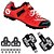 cheap Cycling Shoes-SIDEBIKE Adults&#039; Cycling Shoes With Pedals &amp; Cleats Mountain Bike Shoes Carbon Fiber Cushioning Cycling Red / black Men&#039;s Cycling Shoes / Breathable Mesh