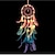 abordables Decoración y lámparas de noche-Atrapasueños led colores adornos de araña de plumas regalo decoración de pared india hecha a mano para dormitorio decoración del hogar