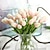 ieftine Flori Artificiale-10 buc buchet de flori în stil modern pu Buchet de flori de masă 32 cm/13“, flori false pentru nuntă arc grădină perete acasă petrecere hotel birou aranjament decor
