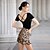 cheap Latin Dancewear-Latin Dance Skirts Ruffles Pattern / Print Women&#039;s Performance Natural Milk Fiber
