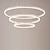 baratos Design Circular-levou luz pendente 3-light 80cm / 60cm / 40cm anel circular design 113w acabamentos pintados em alumínio moderno downlight smart wi-fi controle regulável com controle remoto