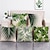 billiga blom- och växtstil-1 uppsättning 5 st grönt blad botanisk serie kuddöverdrag modern dekorativ kuddfodral kudde fodral för rum sovrum rum soffa stol bil utomhus kudde för soffa soffa stol grön