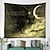 cheap Halloween Wall Tapestries-Halloween Decorations Tapestry Witch Moon Night Creepy Wall Hanging Photograph Backdrop Blanket Curtain Home Bedroom Living Room Decoration