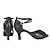 ieftine Pantofi Dans Latin-Pentru femei Încălțăminte latină Pantofi Salsa Antrenament Performanță Pantofi Spumante Călcâi Cataramă Strălucire Culoare solida Toc evazat Buclă Negru Argintiu Auriu