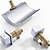 billige To huller-Bathroom Sink Faucet - Waterfall Chrome Widespread Two Handles Three HolesBath Taps / Brass
