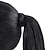 halpa Klipseillä kiinnitettävät hiustenpidennykset-poninhäntä-pidennykset ihmisen hiusklipsi 16 tuumaa 65 g: n suihkumassa musta väri suora kiristysnauhaloimi poninhäntä hiuskappaleen remy-hiukset naisille