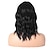 cheap Synthetic Trendy Wigs-Synthetic Wig Wavy Bob Wig Medium Length Black Synthetic Hair 14 inch Women&#039;s Fashionable Design Party Adorable Black