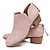 cheap Ankle Boots-Women&#039;s Boots Block Heel Boots Plus Size Daily Solid Colored Booties Ankle Boots Chunky Heel Casual Minimalism Zipper Black Pink Beige