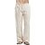 cheap Linen Pants-Men&#039;s Linen Pants Trousers Summer Pants Beach Pants Wide Leg Plain Breathable Full Length Work Daily Beach Linen / Cotton Blend Fashion Casual Loose Fit Black White