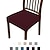 halpa Ruokailutuolin päällinen-2 kpl ruokapöydän tuolin istuinpäällinen joustava tuolin päällinen musta pehmeä yksivärinen kestävä pestävä huonekalusuoja ruokasalin juhliin