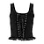 cheap Historical &amp; Vintage Costumes-Goth Girl Lisa Gothic Steampunk Goth Subculture Overbust Corset Women&#039;s Costume Black Vintage Cosplay Party / Vest / Vest