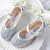 cheap Kids&#039; Flats-Girls&#039; Flats Flower Girl Shoes Leather Little Kids(4-7ys) Big Kids(7years +) Daily Walking Shoes Rhinestone Blue Pink Gold Spring Summer